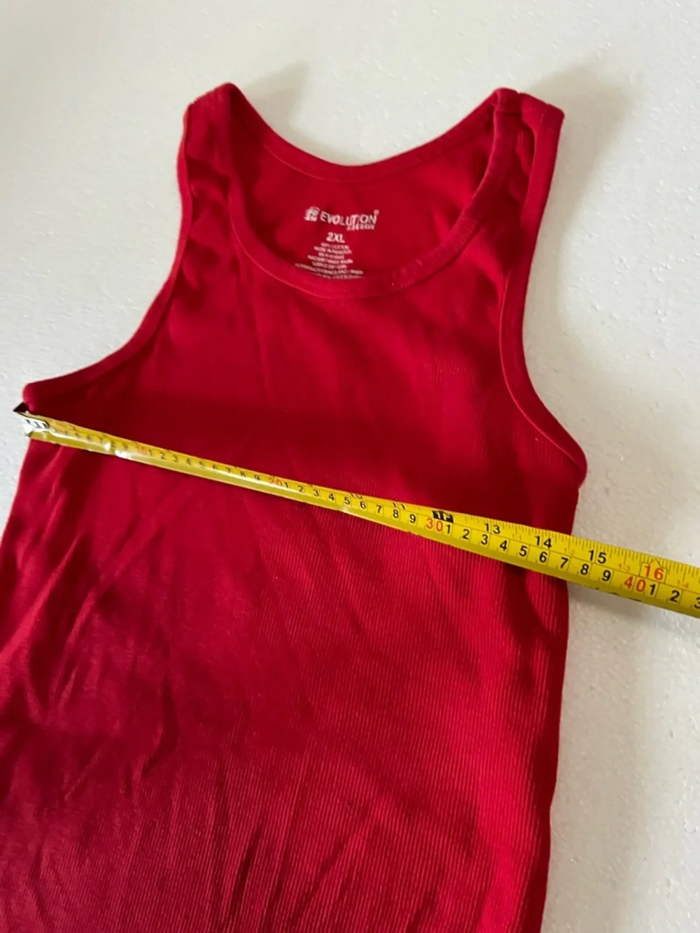 Evolution In Design Red Ribbed Tank - 2XL (M) - Picture 5 of 5